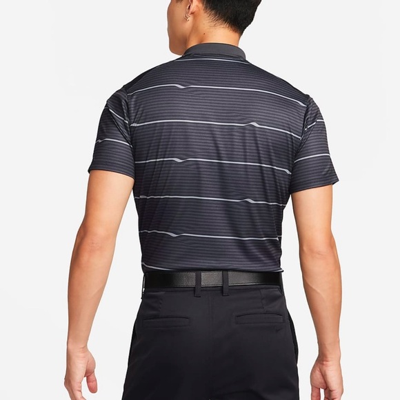 Nike Victory Men’s Dri-FIT Black Gray Stripe Golf Polo Size Small - Picture 4 of 12